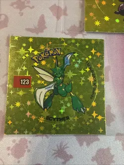 2001 Taps Gold Holo Scyther Lapras Pinsir Pog Stickers Pokemon Non-TCG - Image 2