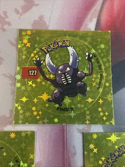 2001 Taps Gold Holo Scyther Lapras Pinsir Pog Stickers Pokemon Non-TCG - Image 3