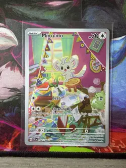 Minccino 182/162 IR Illustration Rare Temporal Forces Pokemon TCG Holo NM - Image 1