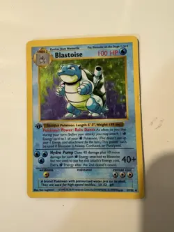 Pokemon TCG First Edition Shadowless Base Set Blastoise Holo - Image 2