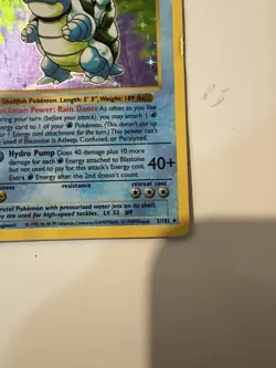 Pokemon TCG First Edition Shadowless Base Set Blastoise Holo - Image 3