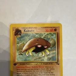 Pokemon Kabuto Fossil Set 50/62 First Edition Common Regular 1999 English TCG - Image 2
