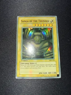 Yugioh! Sanga Of The Thunder Metal Raiders MRD-025 1st Edition FADED WAVY MP - Image 1