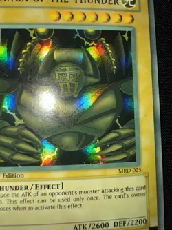 Yugioh! Sanga Of The Thunder Metal Raiders MRD-025 1st Edition FADED WAVY MP - Image 3