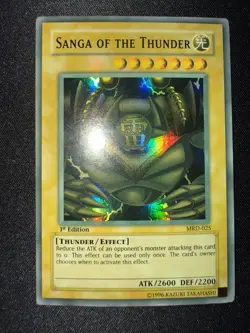 Yugioh! Sanga Of The Thunder Metal Raiders MRD-025 1st Edition FADED WAVY MP - Image 4