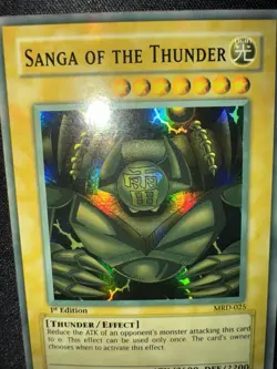Yugioh! Sanga Of The Thunder Metal Raiders MRD-025 1st Edition FADED WAVY MP - Image 5