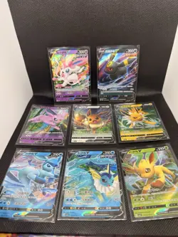 Pokemon Eeveelution V Card Lot – Umbreon, Sylveon and More! – Full Art Holo NM - Image 1
