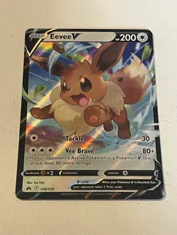 Eevee V, Eevee VMAX, Glaceon V & Leafeon V Lot: Full Art Holo Pokemon Cards - Image 4