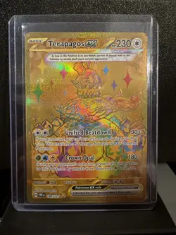 Terapagos EX 180/131 SV Prismatic Evolutions Pokemon Card NM/M Hyper Rare Gold - Image 1