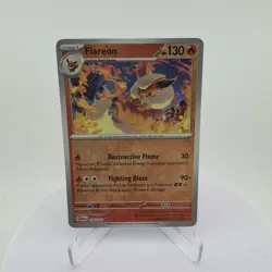 Pokemon Card Flareon Scarlet & Violet 151 Reverse Holo Rare 136/165 Near Mint - Image 1