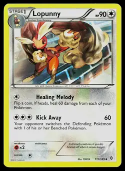 Pokemon Card Boundaries Crossed Lopunny 117/149 Uncommon - Image 1
