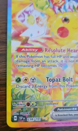 2024 Pokemon Surging Sparks 238/191 Pikachu ex Special Illustration Rare SIR - Image 5