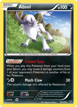 Absol 40/108 Holo Roaring Skies Pokemon Card NM - Image 1
