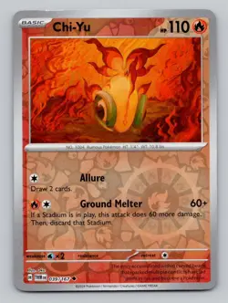 Reverse Holo Chi-Yu 039/167 Uncommon Twilight Masquerade Pokemon - Image 1