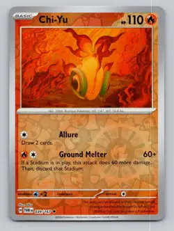 Reverse Holo Chi-Yu 039/167 Uncommon Twilight Masquerade Pokemon - Image 1