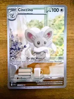 Cinccino 153/086 Illustration Rare Holo SV: Black Bolt Pokemon TCG - Image 1