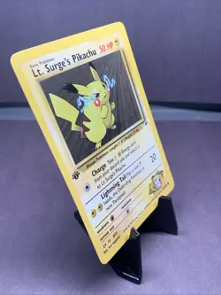 Pokemon TCG 1st Edition Lt. Surge's Pikachu 081/132 Gym Heroes Non Holo WOTC VTG - Image 2