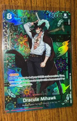 One Piece Dracule Mihawk - English - (SP) OP12-030 The Azure Sea's Seven Foil NM - Image 1