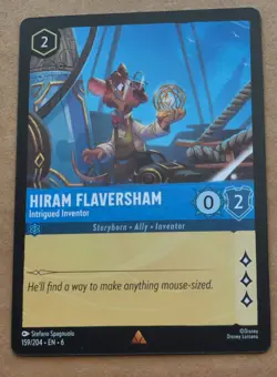 Hiram Flaversham Intrigued Inventor 159/204 Rare Azurite Sea Lorcana - Image 1