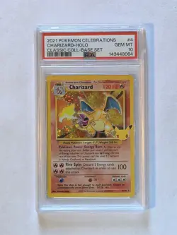PSA 10 Charizard Celebrations Classic 4/102 Holo Base Set Pokemon Card 2021 - Image 1