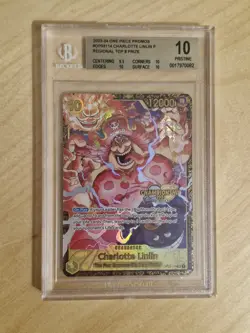 One Piece - Charlotte Linlin OP03 Regional Top 8 Prize Card - BGS 10 - Image 1