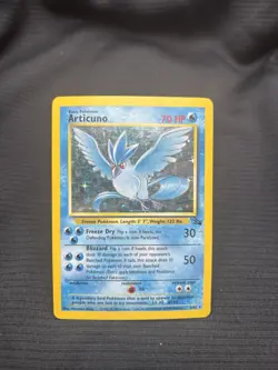 Pokemon TCG Articuno 2/62 Fossil Holographic Rare Card LP/NM Unlimited - Image 1
