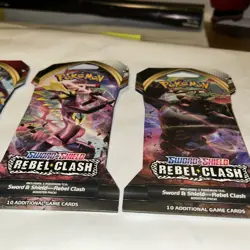 4x Pokemon Trading Card Game Sword & Shield Lot 4 Booster Packs Sleeved - Image 2