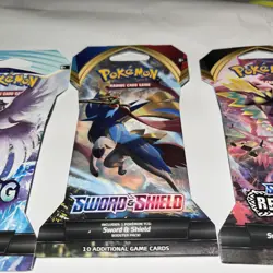 4x Pokemon Trading Card Game Sword & Shield Lot 4 Booster Packs Sleeved - Image 5