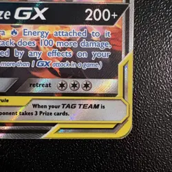 Reshiram & Charizard GX SM201 Tag Team Black Star Promo Pokemon Card LP/MP - Image 2