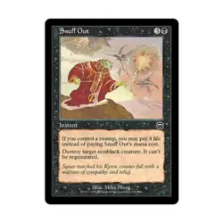 WotC MtG Mercadian Masques Snuff Out (C) (Foil) VG - Image 1