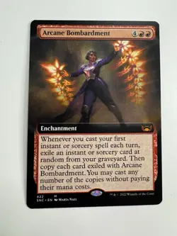 Arcane Bombardment Extended Art #422 | SNC Streets of New Capenna | MTG - Image 1