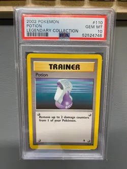 2002 Pokemon PSA 10 GEM MT - Potion - Legendary Collection #110 - Image 1