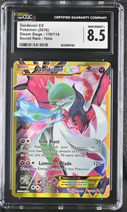 CGC 8.5 Gardevoir EX 2016 Steam Siege 116/114 Secret Rare Holo Pokemon Card psa - Image 1