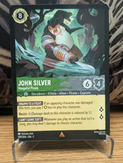 John Silver Vengeful Pirate 109/204 Archazia's Island Disney Lorcana Non Foil - Image 1