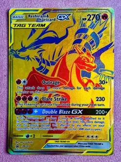Reshiram & Charizard GX Tag Team SM247 SM Black Star Promo | Pokemon Card | LP+ - Image 1