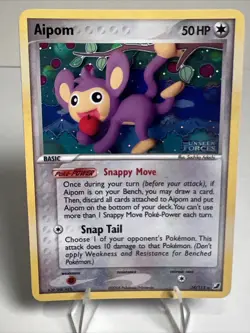 LP Aipom 34/115 Reverse Holo Unseen Forces AUTHENTIC Pokemon Card - Image 1