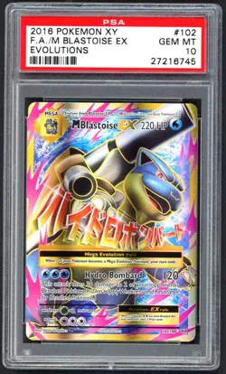 Pokemon Cards - PSA 10 M Blastoise Ex 102/108 - XY Evolutions - GEM MT - PSA10 - Image 1