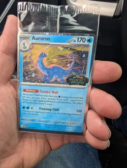 Pokemon Aurorus Perfect Order STAMPED Promo Cosmos Holo Card #24 SEALED 🦕 - Image 1