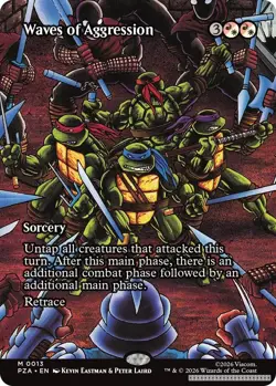 Waves of Aggression (Borderless) [PZA - 13] - NM [Normal] TCG MTG - Image 1
