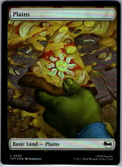 Plains () 253 Foil Teenage Mutant Ninja Turtles - Magic The Gathering MTG - NM - Image 1