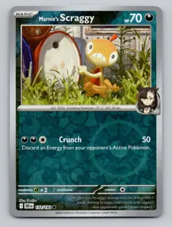 Reverse Holo Marnie's Scraggy 132/182 Common Destined Rivals Pokemon - Image 1