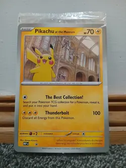 Jumbo Pikachu At The Museum Promo Pokemon Card 25th anniversary card, sealed - Image 1