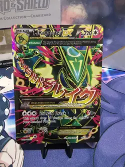 Mega M Rayquaza EX 105/108 Roaring Skies Full Art Pokemon Card NM/EX - Image 1