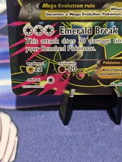 Mega M Rayquaza EX 105/108 Roaring Skies Full Art Pokemon Card NM/EX - Image 3