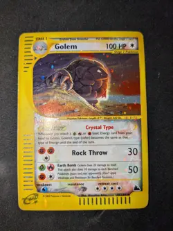 Pokemon SKYRIDGE - #148/144 Golem Crystal - Holo - SWIRL - ENG - Moderately Play - Image 1