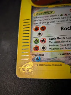 Pokemon SKYRIDGE - #148/144 Golem Crystal - Holo - SWIRL - ENG - Moderately Play - Image 4