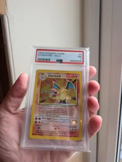 Pokemon base set charizard holo Near mint PSA Grade 7 - Image 1