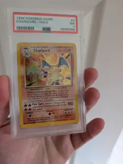 Pokemon base set charizard holo Near mint PSA Grade 7 - Image 3