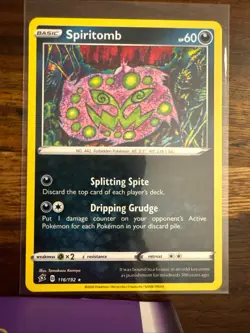 Spiritomb 116/192 Rare Rebel Clash Pokemon Near Mint - Image 1