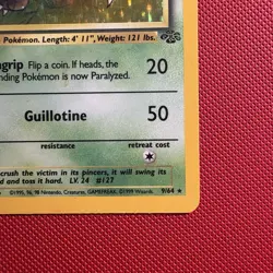 Pokemon Vintage Holo Pinsir 9/64 Jungle WotC 1999 - Image 4